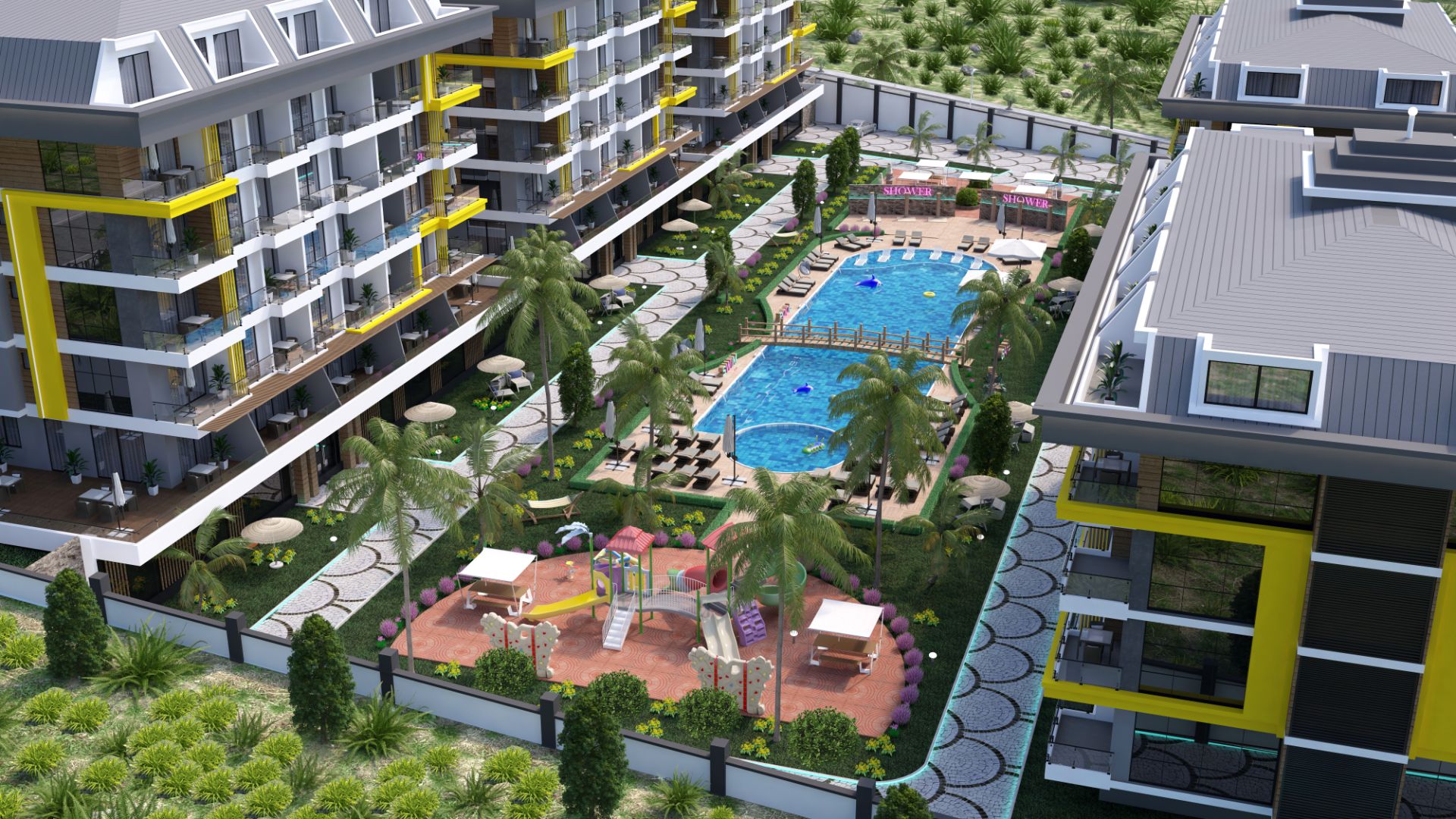 ALANYA KESTEL'DE LÜKS SİTEDE 2+1 DAİRE - 2