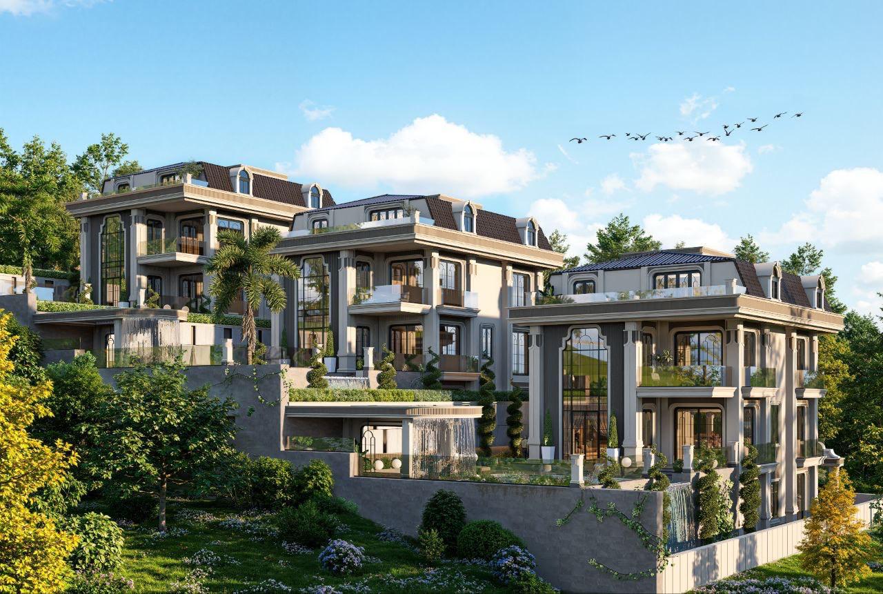 FLOW VILLAS – Alanya Tepe'de Deniz ve Kale Manzaralı 8+1 Lüks Villalar - 1