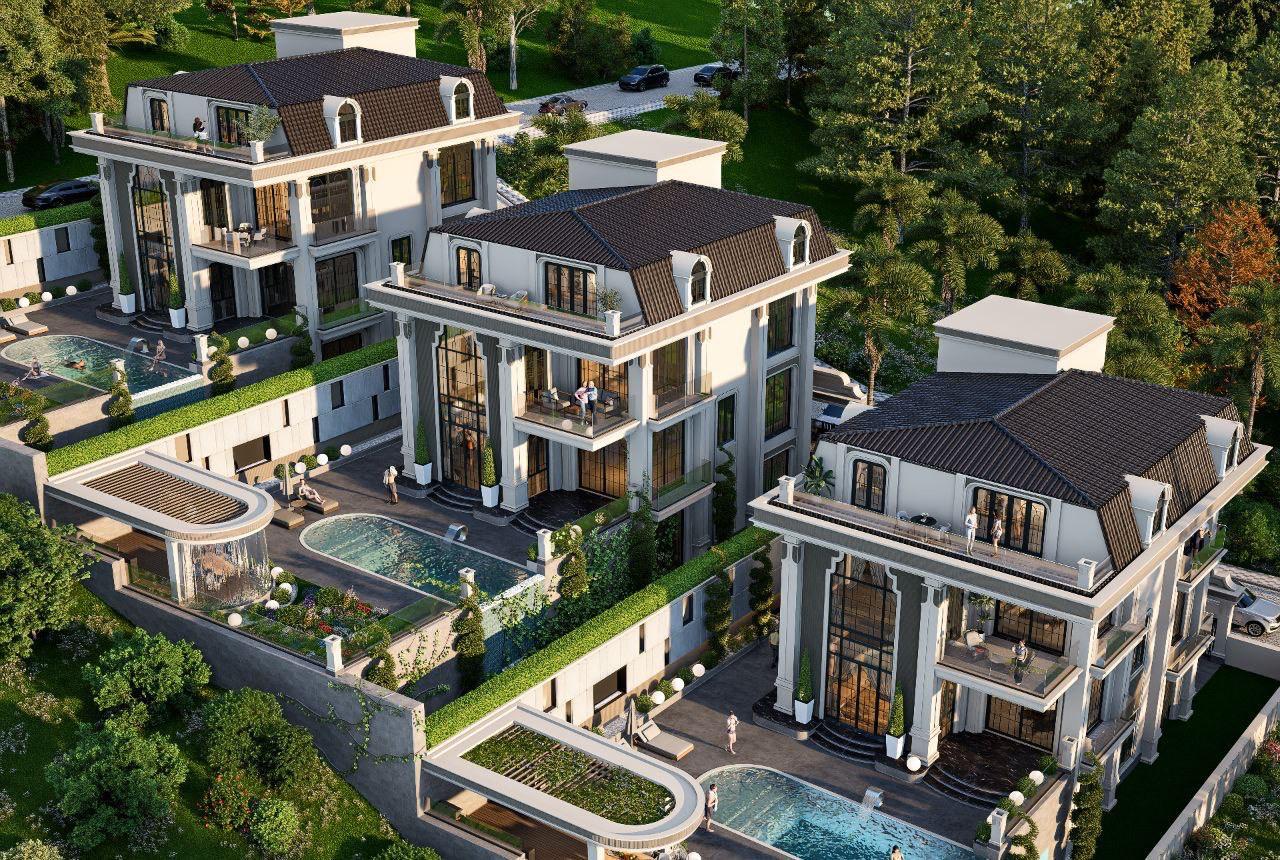FLOW VILLAS – Alanya Tepe'de Deniz ve Kale Manzaralı 8+1 Lüks Villalar - 2
