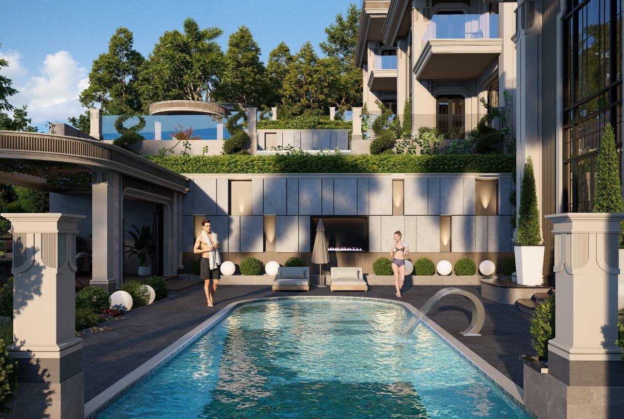 FLOW VILLAS – Alanya Tepe'de Deniz ve Kale Manzaralı 8+1 Lüks Villalar - 10