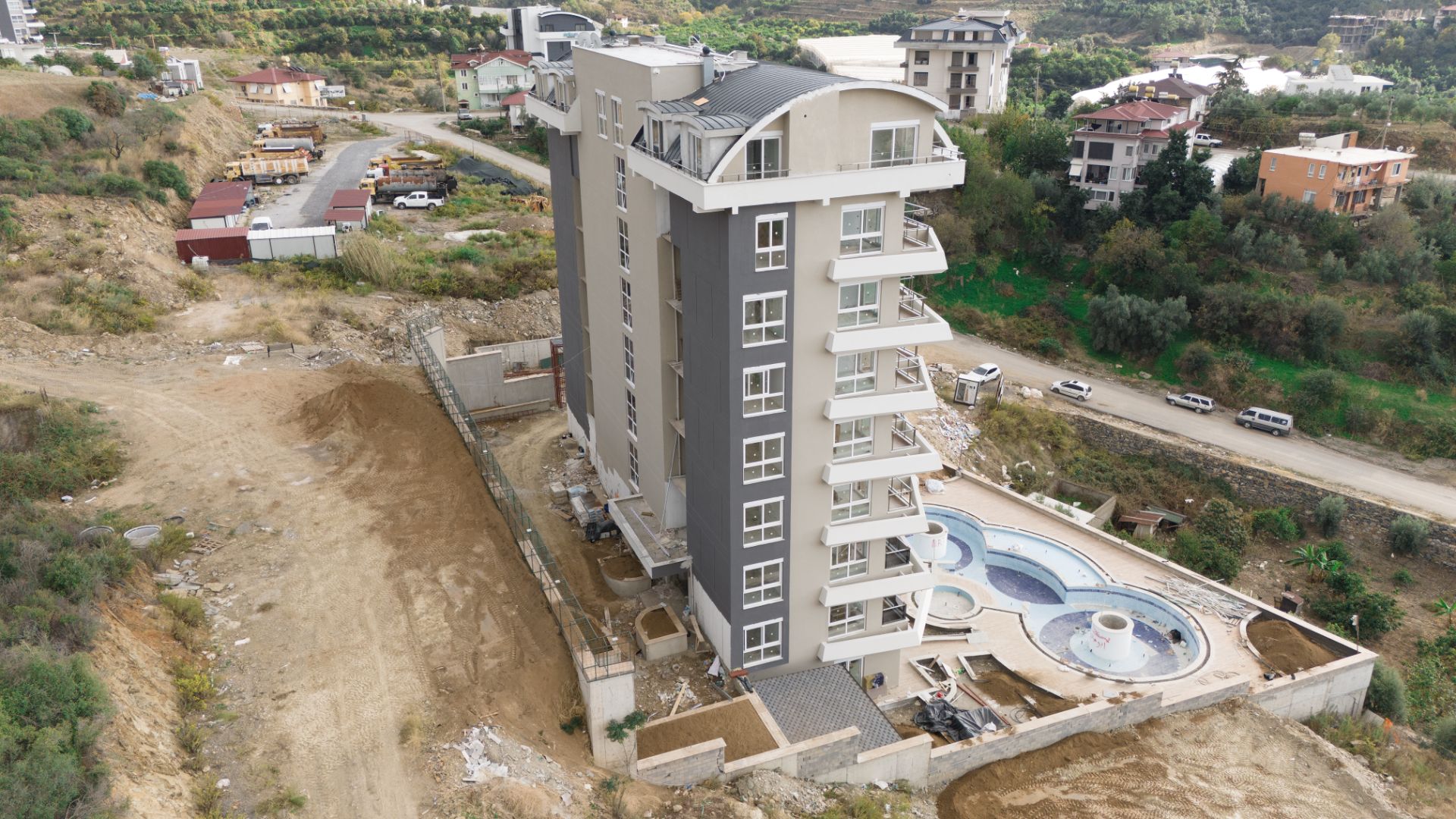 Alanya'da Zengin Sosyal Donatılara Sahip Modern Yaşam Projesi | 1+1 - 7