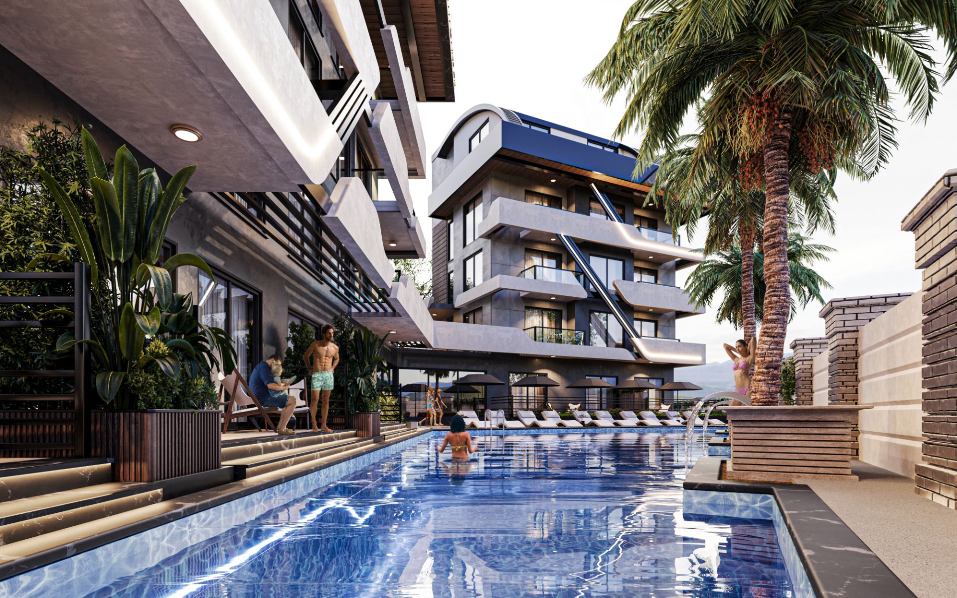 QIWI GARDEN 2+1 Dubleks | Alanya Cikcilli'de Modern ve Konforlu Yaşam - 16