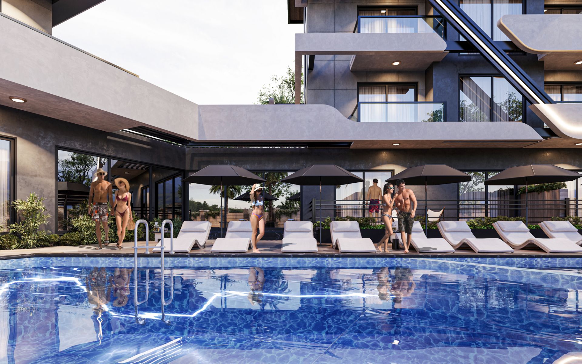 QIWI GARDEN 2+1 Dubleks | Alanya Cikcilli'de Modern ve Konforlu Yaşam - 18