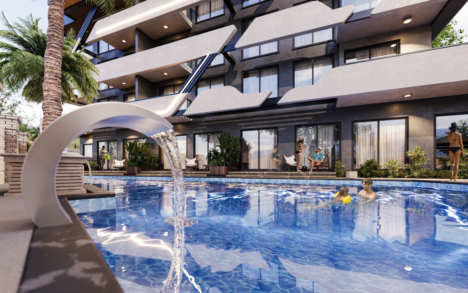 QIWI GARDEN 2+1 Dubleks | Alanya Cikcilli'de Modern ve Konforlu Yaşam - 19