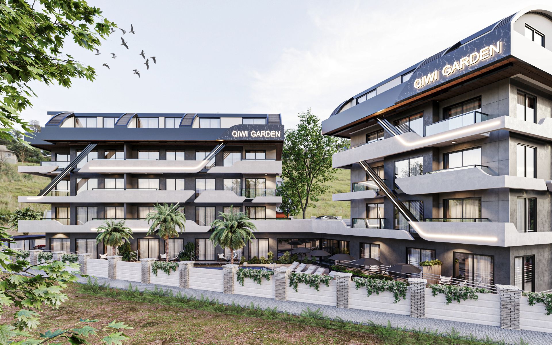 QIWI GARDEN 2+1 Dubleks | Alanya Cikcilli'de Modern ve Konforlu Yaşam - 26